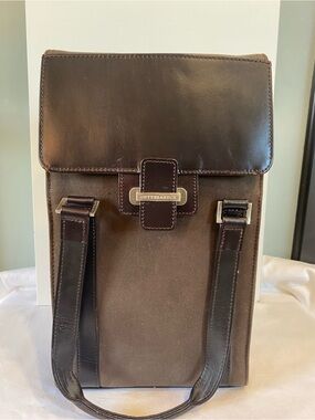 Cutter & Buck American Classic Wine Valet Leather Houndstooth Bar Cart READ